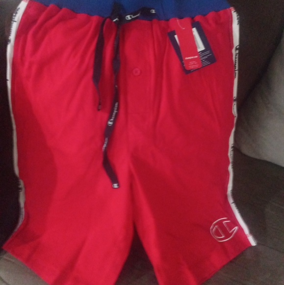 Champion Red Side Tape Shorts - Picture 6 of 7